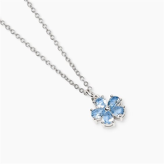 Collana Mabina Donna Petali di luce in Argento Acquamarina sintetica 553857 - 553857